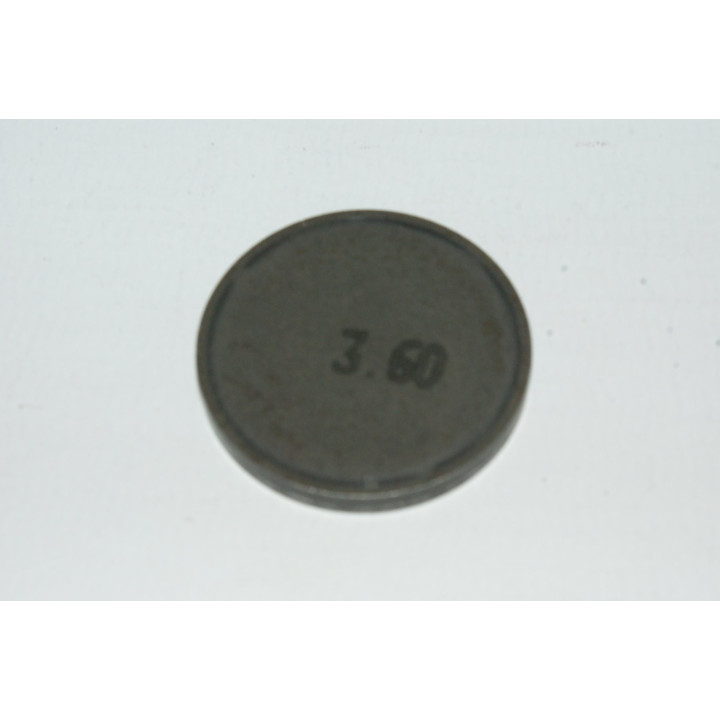 Einstellplättchen Ventil 3.60 mm